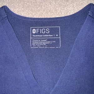 Navy Blue Medium Figs Scrub Top